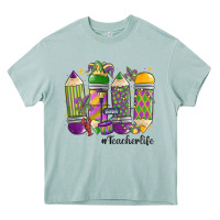 Arona mardi gras teacher life Heavy Core Tee - MaliasSmallBusiness