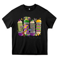 Black mardi gras teacher life Heavy Core Tee - MaliasSmallBusiness