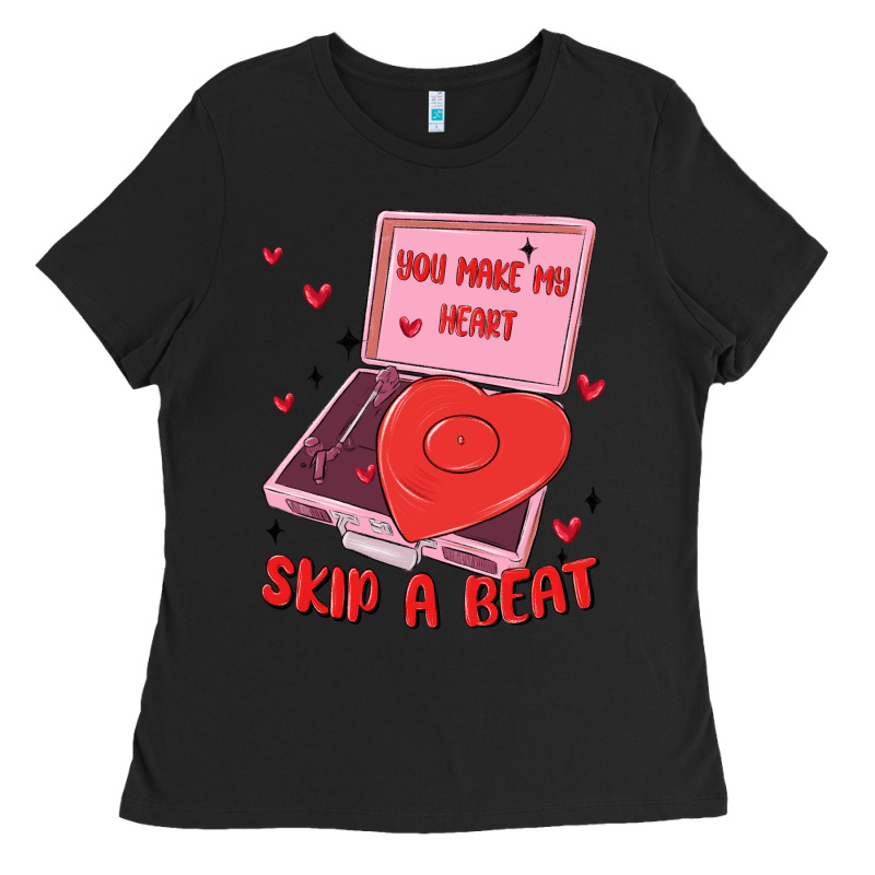 Heart Record Player Ladies Tee by MaliasSmallBusiness | Teevron