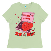 Matcha heart record player Ladies Tee - MaliasSmallBusiness