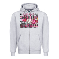 Heather Grey In October We Wear Pink And Watch Baseball Zipper Hoodie - FaDigitalArtStudio