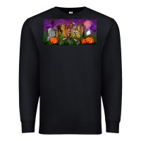 Black halloween mini license plate Premium Sweatshirt - BundleAndBundleShop
