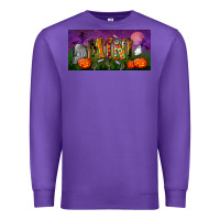 Purple halloween mini license plate Premium Sweatshirt - BundleAndBundleShop