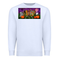 White halloween mini license plate Premium Sweatshirt - BundleAndBundleShop