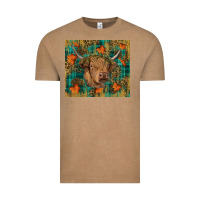 Vintage Coffee Western Fall Cow Vintage Tee - RanaPortraitStore