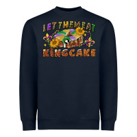 Navy let them eat king cake Heavyweight Sweatshirt - CowGirlArtShop
