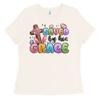 Bone saved by his grace Ladies Tee - MaliasSmallBusiness