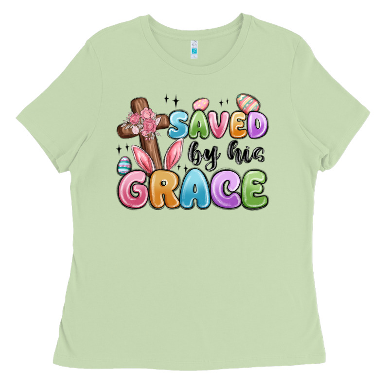 Saved By His Grace Ladies Tee by MaliasSmallBusiness | Teevron