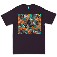 Plum Thanksgiving Turkey sunflower turquoise Premium Tee - NancyCooperArtShop