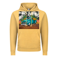 Vintage Mustard western farm truck cactus and sunflowers Vintage Hoodie - Jasminsmagicworld