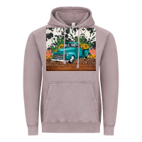 Vintage Zinc western farm truck cactus and sunflowers Vintage Hoodie - Jasminsmagicworld