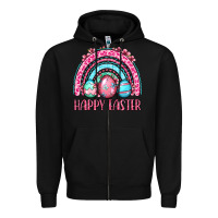 Black Happy Easter eggs rainbow Zipper Hoodie - OliviaCreatesArt