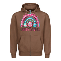 Chestnut Happy Easter eggs rainbow Zipper Hoodie - OliviaCreatesArt