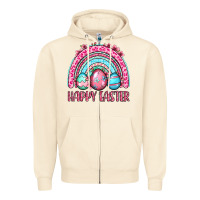 Sandshell Happy Easter eggs rainbow Zipper Hoodie - OliviaCreatesArt