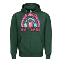 Sports Green Happy Easter eggs rainbow Zipper Hoodie - OliviaCreatesArt