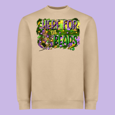 Here For The Beads Heavyweight Sweatshirt Designed By Cowgirlartshop