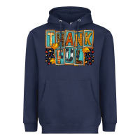 Navy thankful Heavyweight Hoodie - FaDigitalArtStudio