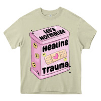 Mossy let's normalize healing trauma Heavy Core Tee - MaliasSmallBusiness