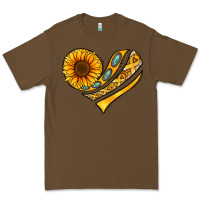 Cacao Childhood Cancer Awareness heart Premium Tee - NancyCooperArtShop
