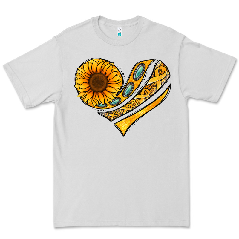 Childhood Cancer Awareness Heart Premium Tee by NancyCooperArtShop | Teevron