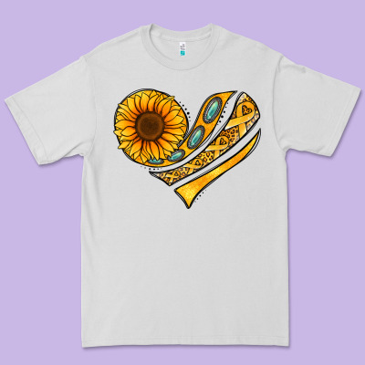 Childhood Cancer Awareness Heart Premium Tee Designed By Nancycooperartshop