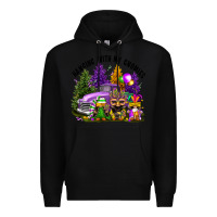 Black mardi gras hanging with my gnomies Premium Hoodie - FaDigitalArtStudio
