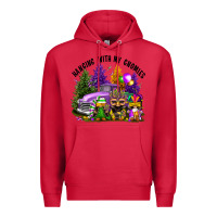 Cardinal mardi gras hanging with my gnomies Premium Hoodie - FaDigitalArtStudio