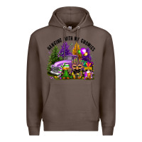 Coffee mardi gras hanging with my gnomies Premium Hoodie - FaDigitalArtStudio