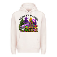 Pale Pink mardi gras hanging with my gnomies Premium Hoodie - FaDigitalArtStudio