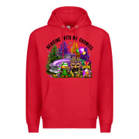 Red mardi gras hanging with my gnomies Premium Hoodie - FaDigitalArtStudio