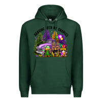 Sports Green mardi gras hanging with my gnomies Premium Hoodie - FaDigitalArtStudio