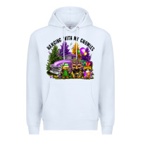 White mardi gras hanging with my gnomies Premium Hoodie - FaDigitalArtStudio