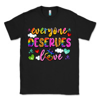 Black everyone deserves love Classic Tee - Artiststas