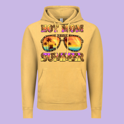 Hot Mom Summer Vintage Hoodie Designed By Barkaloodesign