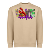 Love Crawfish Mardi Gras Heavyweight Sweatshirt | Teevron