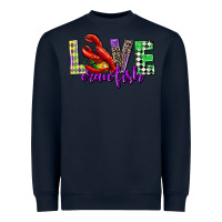 Navy love crawfish mardi gras Heavyweight Sweatshirt - CowGirlArtShop