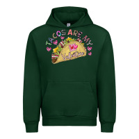 Forest Green Tacos Are My Valentine Urban Hoodie - CowhideDigitalArt