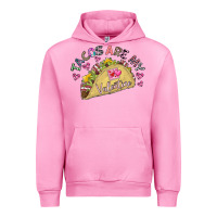 Fuchsia Pink Tacos Are My Valentine Urban Hoodie - CowhideDigitalArt