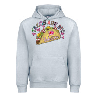 Heather Grey Tacos Are My Valentine Urban Hoodie - CowhideDigitalArt
