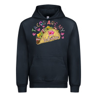 Navy Tacos Are My Valentine Urban Hoodie - CowhideDigitalArt