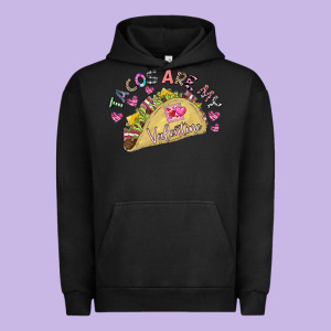Tacos Are My Valentine Urban Hoodie Designed By Cowhidedigitalart