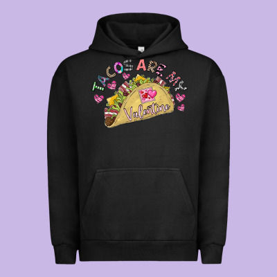 Tacos Are My Valentine Urban Hoodie Designed By Cowhidedigitalart
