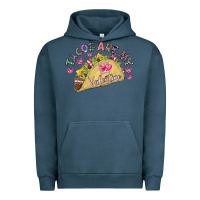 Pigment Midnight Navy Tacos Are My Valentine Urban Hoodie - CowhideDigitalArt