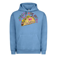 Pigment Pebble Blue Tacos Are My Valentine Urban Hoodie - CowhideDigitalArt