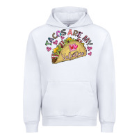 White Tacos Are My Valentine Urban Hoodie - CowhideDigitalArt