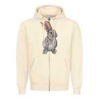 Sandshell Easter bunny Zipper Hoodie - OliviaCreatesArt