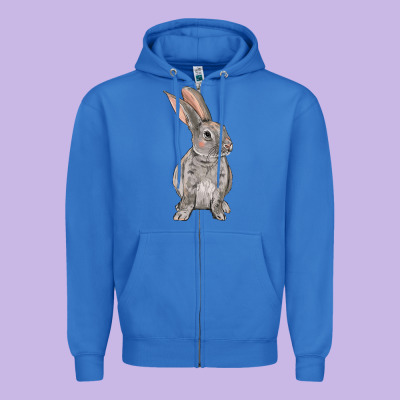 Easter Bunny Zipper Hoodie Designed By Oliviacreatesart