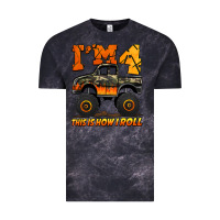 Cloud Black i'm four this is how i roll monster truck birthday Vintage Tee - Jasminsmagicworld