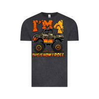 Vintage Black i'm four this is how i roll monster truck birthday Vintage Tee - Jasminsmagicworld