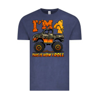 Vintage Denim i'm four this is how i roll monster truck birthday Vintage Tee - Jasminsmagicworld